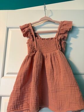 Smocked Ruffle Sundress for Girls - Dusty Rose